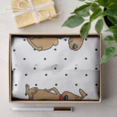 かわいい犬おもしろいの文字を綴った犬 薄葉紙 (ギフト)