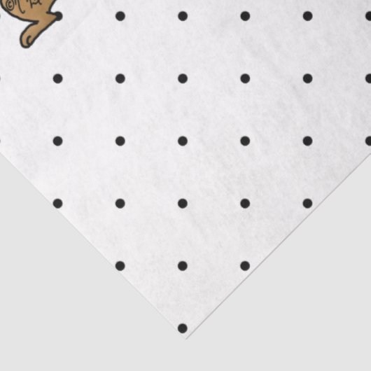 かわいい犬おもしろいの文字を綴った犬 薄葉紙 (詳細)