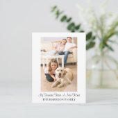 かわいい犬おもしろいの新しい住所の引越し告知 ポストカード (スタンド正面)