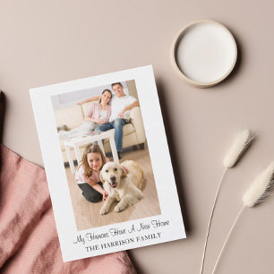 かわいい犬おもしろいの新しい住所の引越し告知 ポストカード