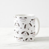 かわいい犬おもしろいの漫画のペットかわいい動物 コーヒーマグカップ (正面右)