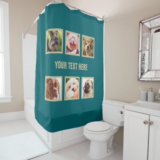 かわいい犬かあなたの写真のカスタムなシャワー・カーテン シャワーカーテン (インサイチュ)