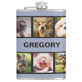 かわいい犬かあなたの写真のカスタムのフラスコ フラスク