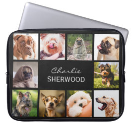 かわいい犬かあなたの写真の名前をカスタムするのラップトップスリーブ ラップトップスリーブ