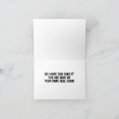 かわいい犬がグリーティングカードを手に入れる カード (内部)