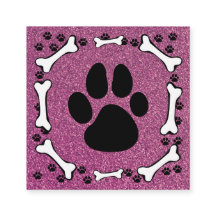 かわいい犬がボーンズピンクのグリッターペットサービス