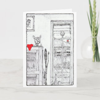 かわいい犬が付いているクリスマスカード シーズンカード