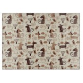 かわいい犬が付いているパターン カッティングボード (正面)