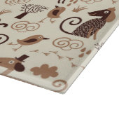 かわいい犬が付いているパターン カッティングボード (角)