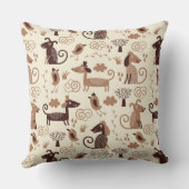 かわいい犬が付いているパターン クッション (裏面)