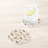 かわいい犬が付いているパターン コースター (側面)