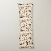 かわいい犬が付いているパターン ボディピロー (裏面 (縦))