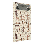 かわいい犬が付いているパターン ミニクリップボード (アングル)