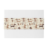 かわいい犬が付いているパターン 招待状ベリーバンド (裏面例)