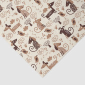 かわいい犬が付いているパターン 薄葉紙 (詳細)