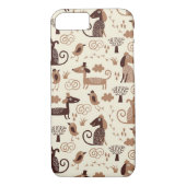 かわいい犬が付いているパターン Case-Mate iPhoneケース (裏面)