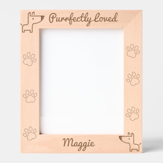 かわいい犬が心から愛される レーザー彫刻フレーム (正面)