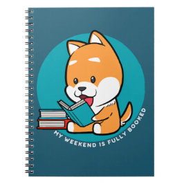 かわいい犬が本を読む面白い引用 ノートブック