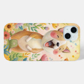 かわいい犬が花で歌う Case-Mate iPhoneケース (裏面 (横))
