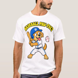 かわいい犬が野球をする パーフェクトな面白いスポーツのプー Tシャツ