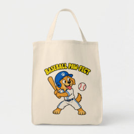 かわいい犬が野球をする パーフェクトな面白スポーツ プ トートバッグ