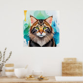 かわいい犬が閉まっている ポスター (キッチン)