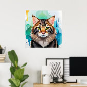 かわいい犬が閉まっている ポスター (ホームオフィス)