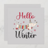 かわいい犬こんにちは冬 (正面/裏面)