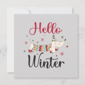 かわいい犬こんにちは冬 (正面)