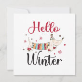 かわいい犬こんにちは冬 (裏面)