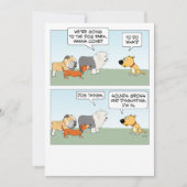 かわいい犬たちがドッグパークへ行く計画を立てている カード (正面)