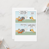 かわいい犬たちがドッグパークへ行く計画を立てている カード (正面/裏面インサイチュ)