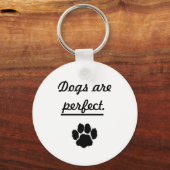 かわいい犬たちは完璧な前足のプリント キーホルダー (正面)