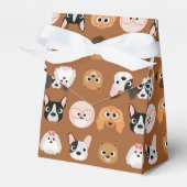 かわいい犬たちオンブラウン フェイバーボックス (正面サイド)