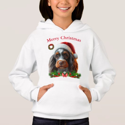 かわいい犬たちクリスマスTシャツ (正面)