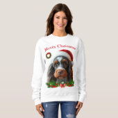 かわいい犬たちクリスマスTシャツ スウェットシャツ (正面フル)