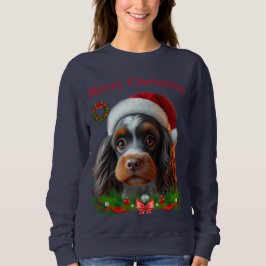 かわいい犬たちクリスマスTシャツ スウェットシャツ