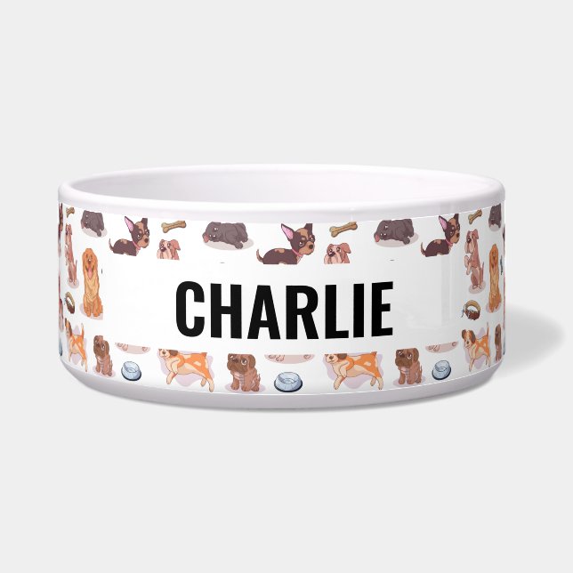 かわいい犬たち ボウル (正面)