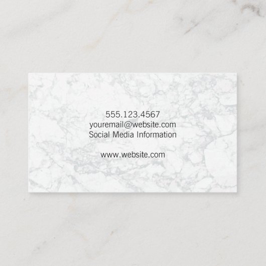 かわいい犬たち | 大理石 名刺 (裏面)