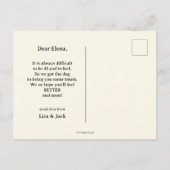 かわいい犬とおやつはもうすぐ元気になる ポストカード (裏面)