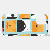 かわいい犬とシームレスな柄。 Case-Mate iPhoneケース (裏面 (横))