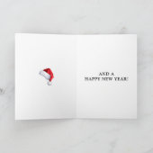 かわいい犬とジンジャーブレッドマンクッキー シーズンカード (内部)