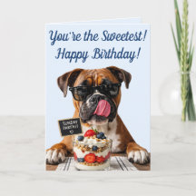 かわいい犬とスイーツの誕生日