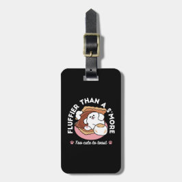 かわいい犬とスモアのデザイン - かわいいペット好きのパロディ ラゲッジタグ