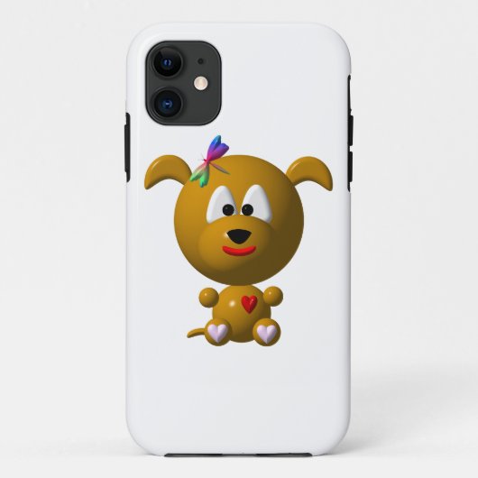 かわいい犬とトンボ Case-Mate iPhoneケース (裏面)