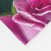 かわいい犬とバラコレクション フリースブランケット (角)