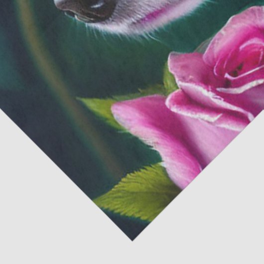 かわいい犬とバラコレクション 薄葉紙 (詳細)