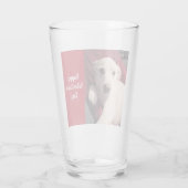 かわいい犬とパパバレンタインデー タンブラーグラス (裏面)