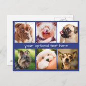 かわいい犬と写真のカスタム ポストカード (正面/裏面)