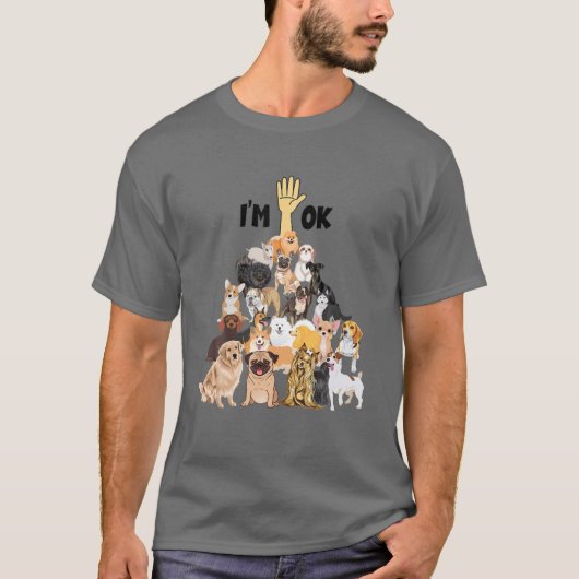 かわいい犬と子犬の恋人の贈り物 Tシャツ (正面)